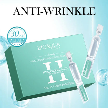 BIOAQUA Retinol Vitamin C Serum - 30pcs Hyaluronic Acid Facial Essence for Hydrating and Firming Skin