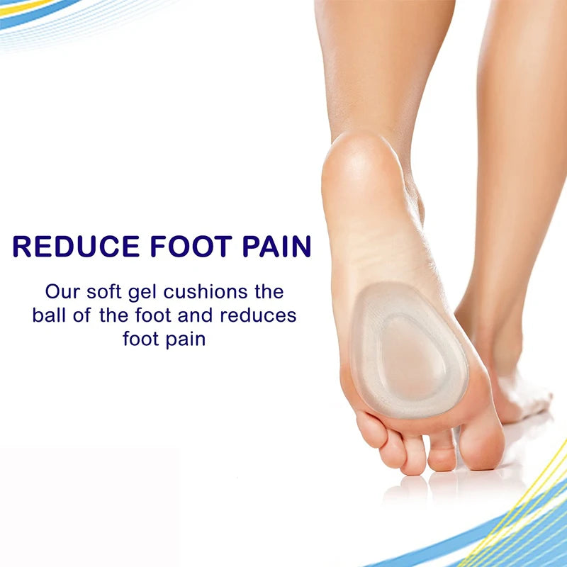 Tcare 1Pair Ball of Foot Cushions - Gel Insoles for Neuroma, Metatarsalgia, and Rapid Foot Pain Relief in Runners