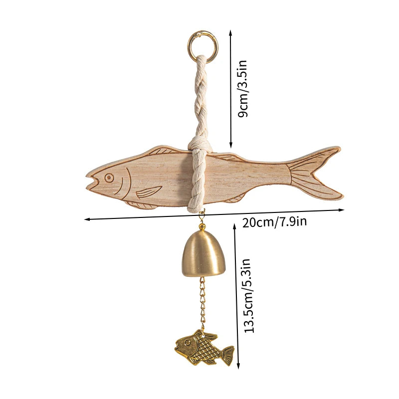 Wooden  Wind Chime Door Bell – Home & Room Decor, Front Door Reminder Bell