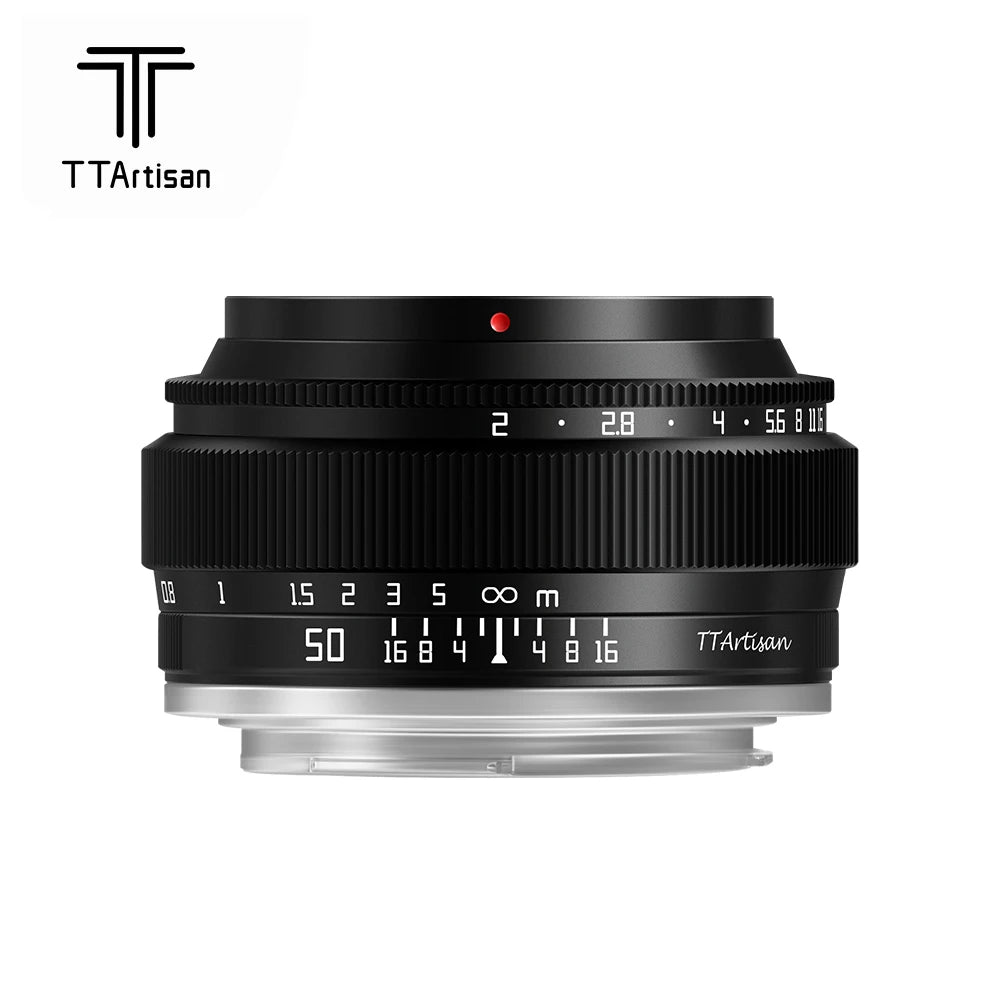TTArtisan 50mm F2 Full-Frame Manual Focus Lens - Prime Portrait Lens for Sony E, Nikon Z, Fujifilm X, Leica & L-Mount Cameras
