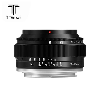 TTArtisan 50mm F2 Full-Frame Manual Focus Lens - Prime Portrait Lens for Sony E, Nikon Z, Fujifilm X, Leica & L-Mount Cameras