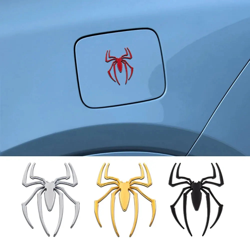 3D Metal Spider Car Sticker - Chrome Auto Emblem Badge for Exterior Styling & Vehicle Decoration