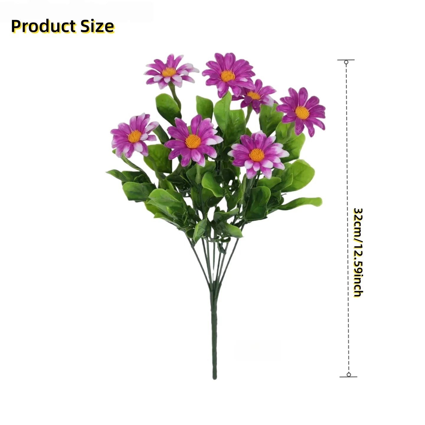 5/10 Pcs Realistic Artificial Daisy Bouquet – UV-Resistant Faux Flowers for Home, Garden, Office & Outdoor Spring/Summer Decor