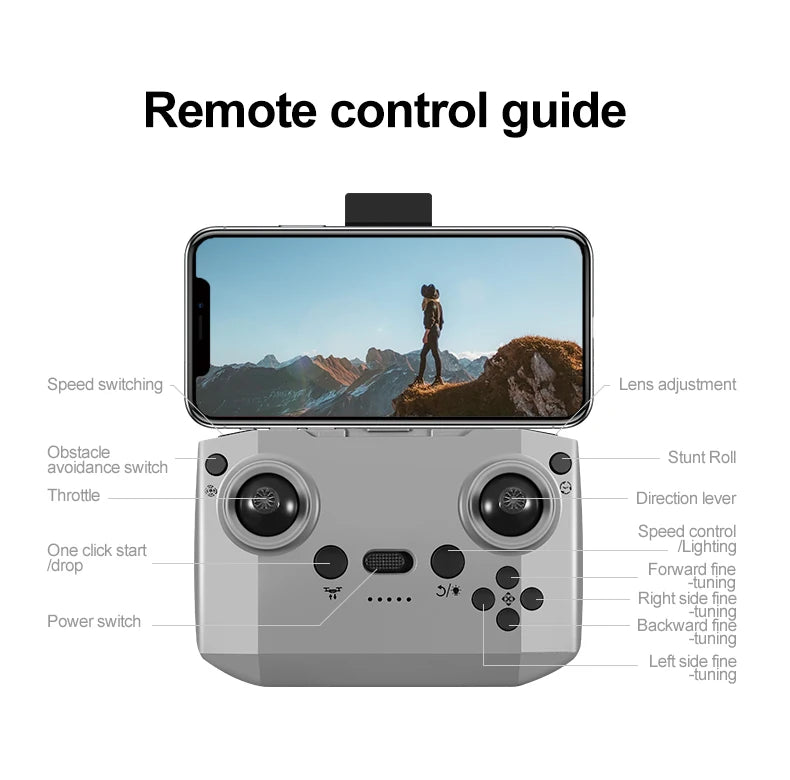 GT3 8K GPS Drone – Professional Foldable Quadcopter with 180° Dual HD Cameras, 5G WiFi, Obstacle Avoidance & Brushless Motors