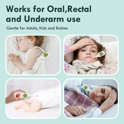 8-Sec Fast Digital Oral Thermometer – Accurate Fever Measurement for Adults, Kids, and Babies