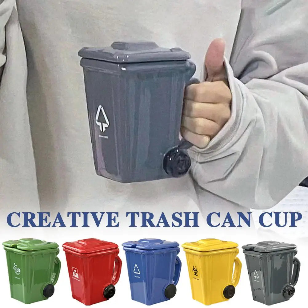 400ml Trash Can Design Mug - Creative Coffee & Milk Cup for Office and Home