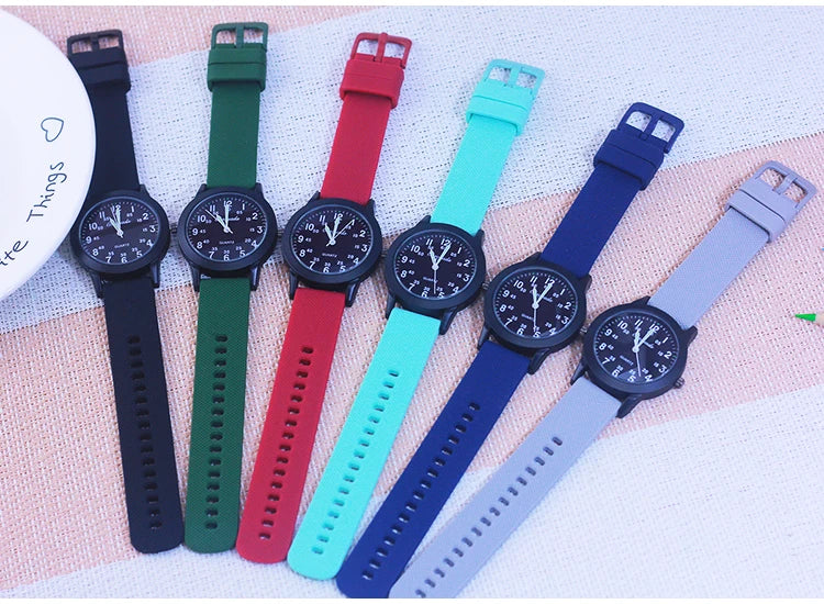 Children's 60-Minute Scale Quartz Wristwatch - Silicone Strap Watch for Boys & Girls, Junior High & Elementary School Exam Watch