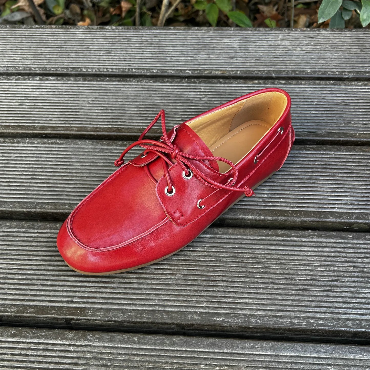 QUTAA 2025 Women’s Fashion Flats — Cow Leather Spring Ballet Loafers, Lace-Up Round Toe Casual Shoes, Sizes 34-41