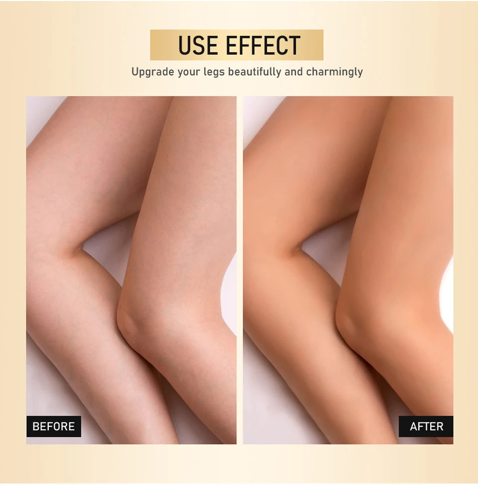 Waterproof Long-Lasting Leg Makeup Lotion — Medium Bronze Body Foundation & Tanning Cream for Even Skin Tone