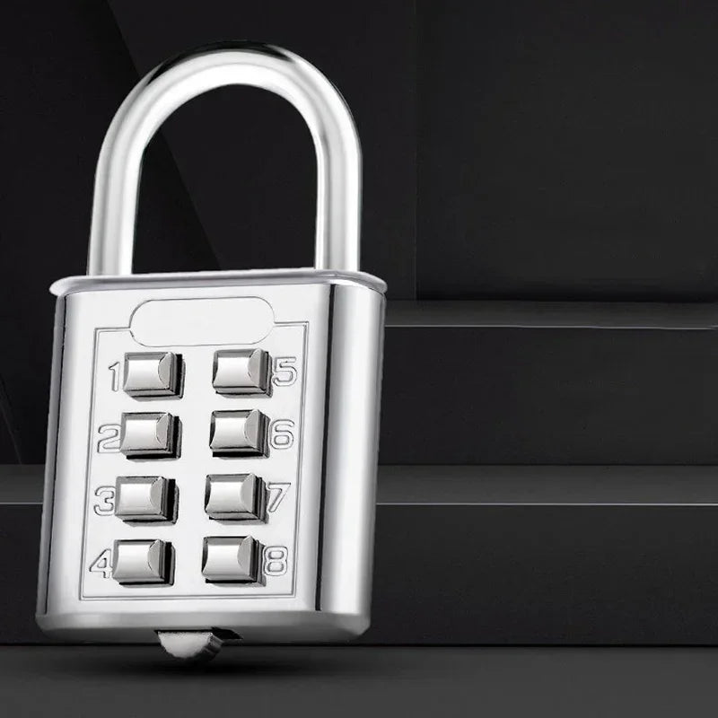 8-Digit Combination Padlock – Waterproof Zinc Alloy Travel Luggage & Outdoor Anti-Theft Smart Lock