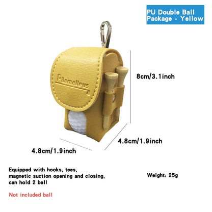 Golf Small Waist Bag – Mini Skull Head & Smiling Face Style, Double Ball Bag for Outdoor Sports