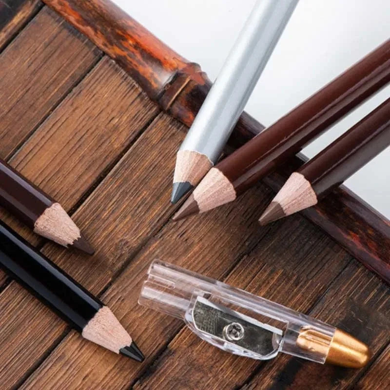 Men’s Beard & Hairline Pencil with Sharpener – Barber Shape Accessory & Eyebrow Makeup Pen