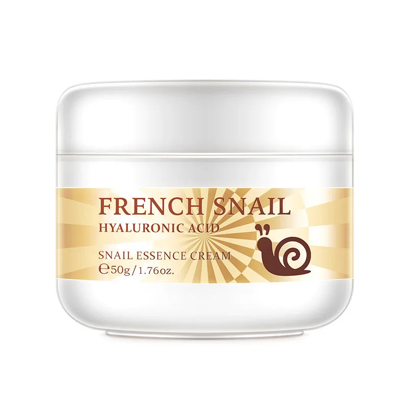50g Snail Face Cream – Hydrating Hyaluronic Acid Moisturizer, Smooths Dry Rough Skin, Nourishing Essence Skincare for Soft Radiant Face Cream