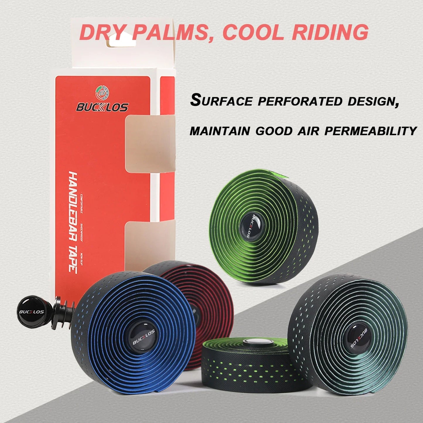BUCKLOS Road Bike Handlebar Tape – Soft PU EVA Anti-Slip Shock-Absorbing Grip for Gravel and Cycling