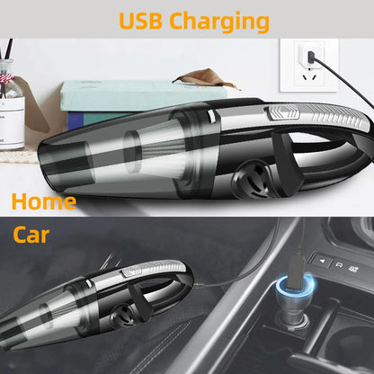 Wireless Handheld Vacuum Cleaner – Powerful Cyclone Suction, Rechargeable Quick-Charge for Car, Home & Pet Hair