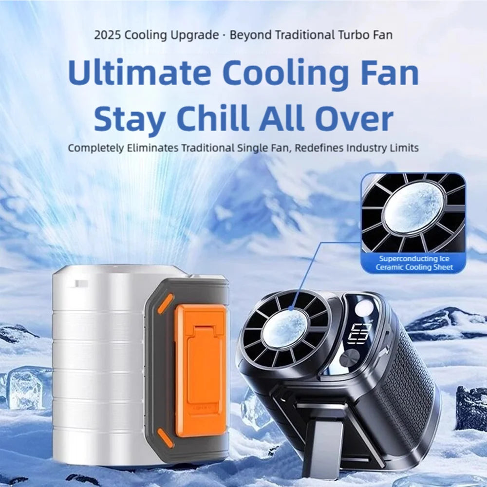TINSOL Portable Waist Clip Fan – USB Rechargeable Long Battery Life Outdoor Cooling Fan for Construction & Summer Use