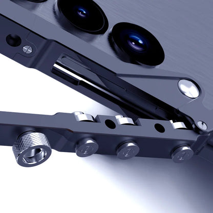 Aluminum Phone Bumper - Luxury Metal Mechanical Skull Case for Samsung Galaxy S26 S25 S24 Ultra FE