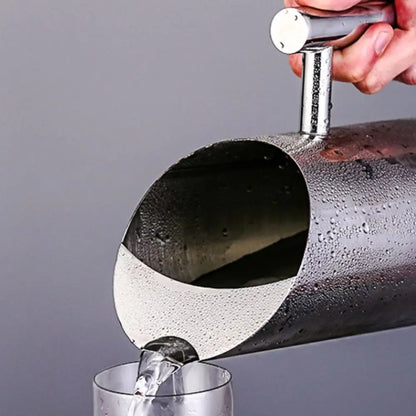 Stainless Steel Coffee Jug - Large 1L/1.5L/2L Water Pitcher with Splash-Proof Design