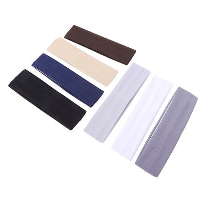 7pcs Summer Sports Yoga Headbands for Women – Adjustable Elastic Sweat-Absorbent Hair Bands, Solid Headbands for Men & Women Running