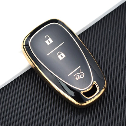 TPU Car Key Case Cover – Compatible with Chevrolet Malibu, Blazer, Traverse, Seeker, Onix, Equinox, Volt, Bolt, Trax, Orlando, Cruze, Spark, Sonic, Camaro