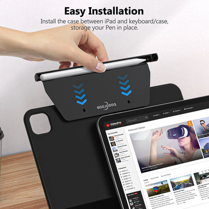 Smart Magic Keyboard Folio : Innovative Design for Apple with GOOJODOQ Magnetic Smart Folio - Includes Apple Pencil 1 & 2 Holder
