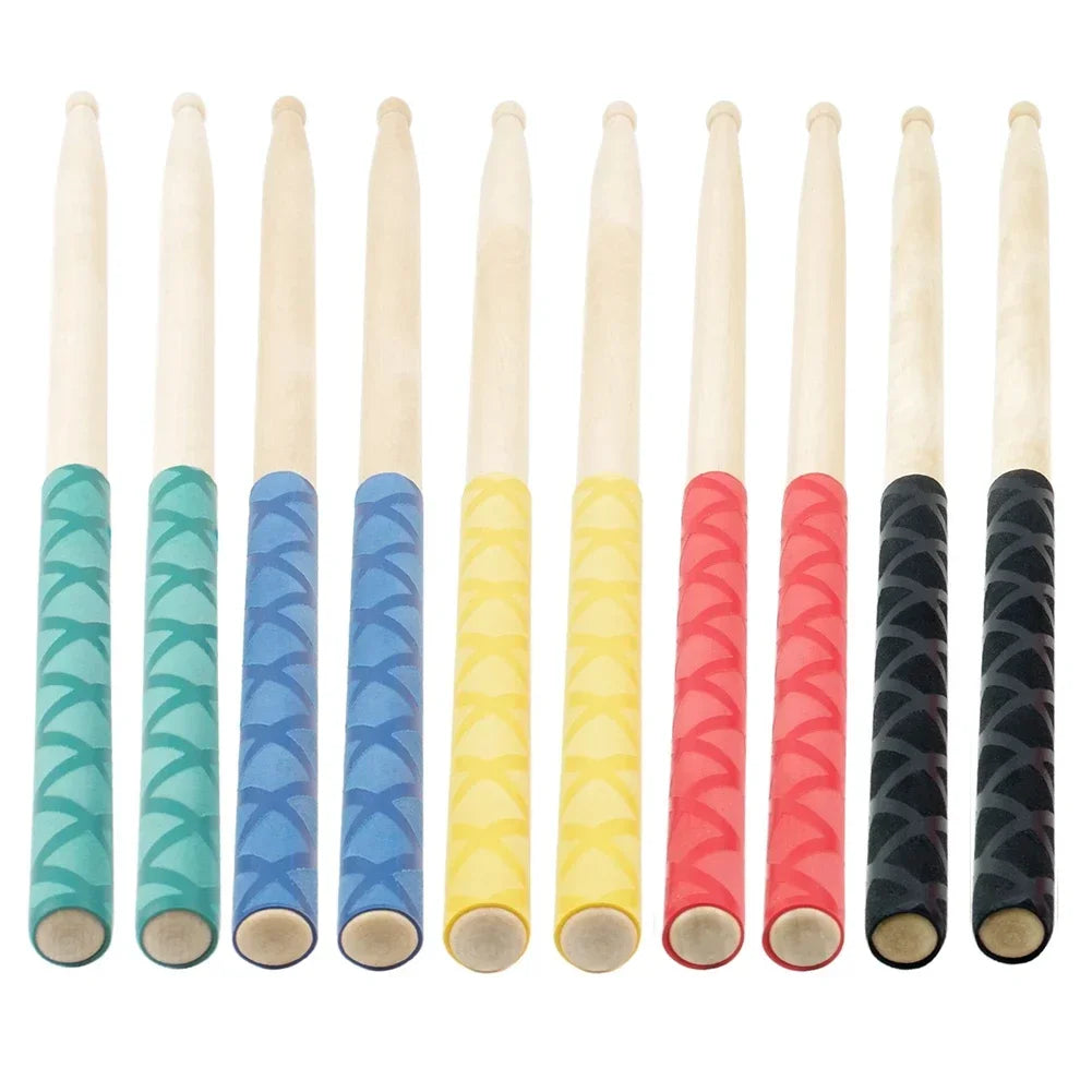 2Pcs Drumstick Grips – Anti-Slip Sweat-Absorbing Grip for 7A, 5A, 5B, 7B Drumsticks, 16.5cm Percussion Accessories