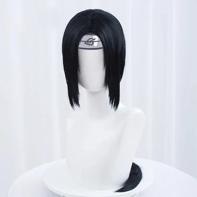 Anime Uchiha Itachi Cosplay Wig – Long Straight Black Heat-Resistant Synthetic Hair
