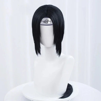 Anime Uchiha Itachi Cosplay Wig – Long Straight Black Heat-Resistant Synthetic Hair