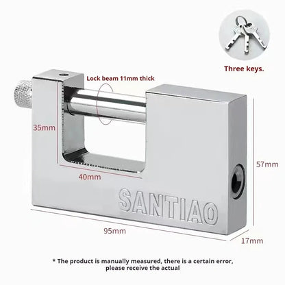 Multifunctional Keyed Padlock – Waterproof, Anti-Rust, Anti-Theft Door & Window Lock with 3 Keys
