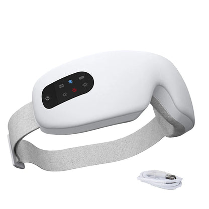 Smart Heated Eye Massager — Vibration + Bluetooth Music, Foldable Portable Eyemask for Dry Eye & Fatigue Relief