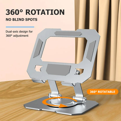 360° Rotatable Adjustable Tablet Stand — Foldable Desktop Holder for 4.7″–12″ iPad Pro/Air/Min & Tablets