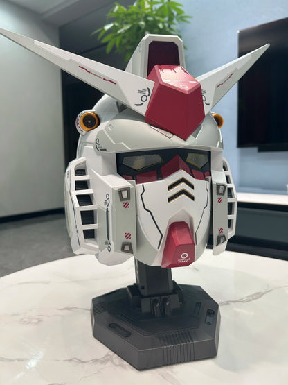 Vol.1 RX-78-02 Cyberpunk Helmet – 1:1 Mech Robot Mask with Touch Control Light, Cosplay Costume & Halloween Toy Gift for Kids