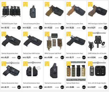 9mm .40 .45 Pistol Magazine Pouch – Single/Double Stack Holster, Concealed Carrier for Glock, S&W M&P, Sig Sauer, 1911, Beretta
