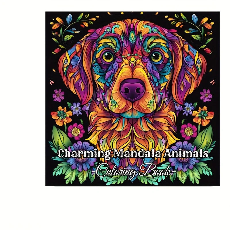 28-Page Mandala Animal Coloring Book for Adults - Stress Relief, Relaxation & Creative Coloring Activity Book