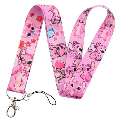 Stitch Cute Cartoon Lanyard – Keychain, ID & Credit Card Holder, Mobile Phone Charm Neck Strap Gift