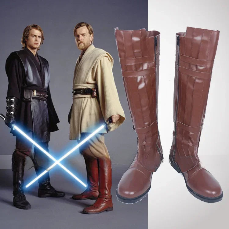 SW Cosplay Boots – Darth Vader, Anakin, Luke Skywalker, Obi-Wan, Darth Maul & Stormtrooper Shoes for Men’s Halloween Costume