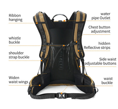 35L Mountaineering Backpack - Waterproof Outdoor Sports Bag for Men & Women, Camping & Hiking Rain Gear