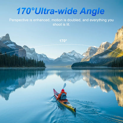 Ourlife 4K 60FPS Action Camera – 24MP WiFi Sports Camera with 2.0” Touch IPS Screen, 170° Wide Angle, EIS Stabilization, 30M Waterproof Case & 4X Zoom for Helmet & Outdoor Recording