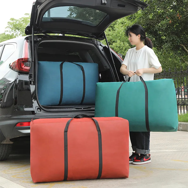 Portable Waterproof Storage Bag: Big Capacity, Dustproof, Moistureproof - Ideal for Quilts, Clothes, and Under-Bed Organization