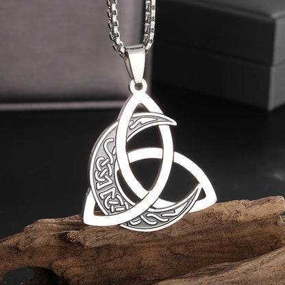 Witch Knot Cuff Bracelet - Stainless Steel Pagan Magic Knot Good Luck Amulet Celtic Knot Jewelry