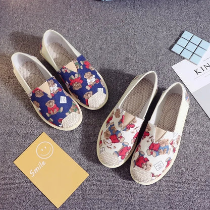 Women’s Breathable Mesh Slip-On Flats - Lightweight Casual Printed Fisherman Shoes for Everyday Fashion