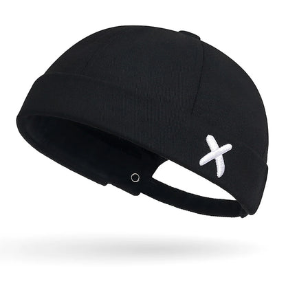 Fashion Denim Docker Cap – Brimless Skullcap Sailor Beanie Hat for Men & Women, Solid Color Adjustable Bucket Dad Cap Streetwear Style
