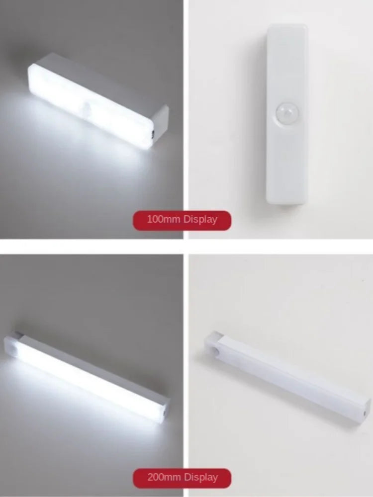 Rechargeable PIR Motion Sensor LED Light - Portable USB Indoor Lamp for Closets, Hallways & Home Lighting