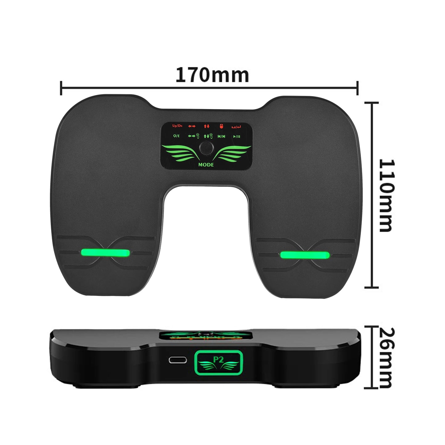 Wireless Bluetooth Page Turner Pedal — Rechargeable Foot Controller for Tablets & Smartphones