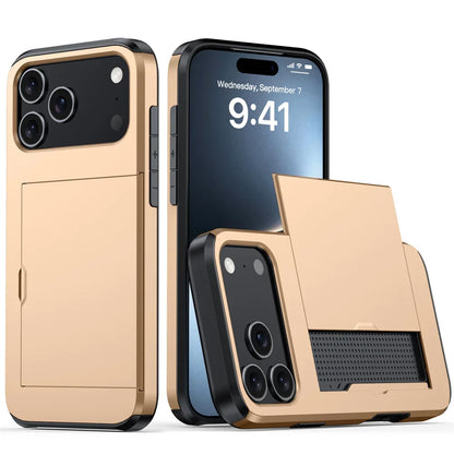 iPhone Case with Wallet & Card Holder — Shockproof Protective Cover for iPhone 17, 16, 15, 14, 13, 12, 11 Pro Max & Mini Models