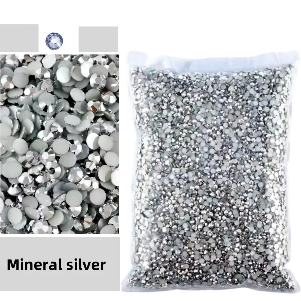 Jelly AB Resin Rhinestones 2-6mm — Non-Hotfix Flat Back Plastic Crystals & Strass Glitters, Large Pack