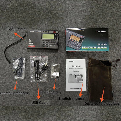 Tecsun PL-330 Full-Band Radio – FM/MW/SW/LW SSB DSP High Sensitivity Portable Multi-functional Receiver
