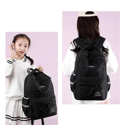 Girls’ School Backpack | Purple & Pink Large Capacity Bookbag for Kids, Primary Students Gift