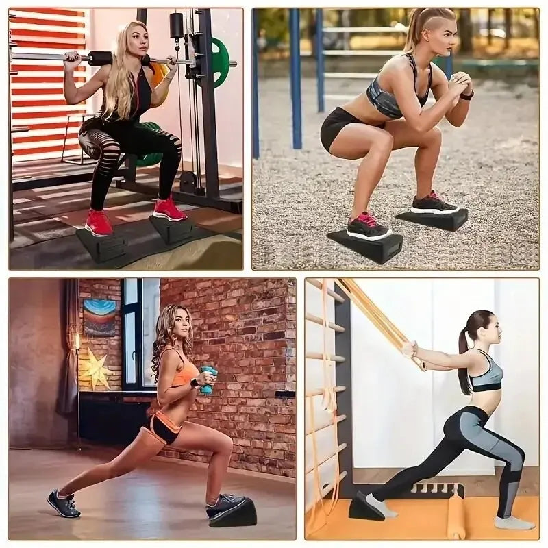 3pcs Yoga Wedge Stretch Slant Boards: Adjustable Bricks for Squat Wedge Blocks - Exercise Gym Fitness Yoga Accessories