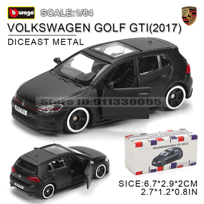 Bburago 1:64 Car Model Collection — Golf GT 2017, Mustang Shelby GT500, Ferrari, Benz & Volkswagen, Kids Xmas Gift Toys for Boys